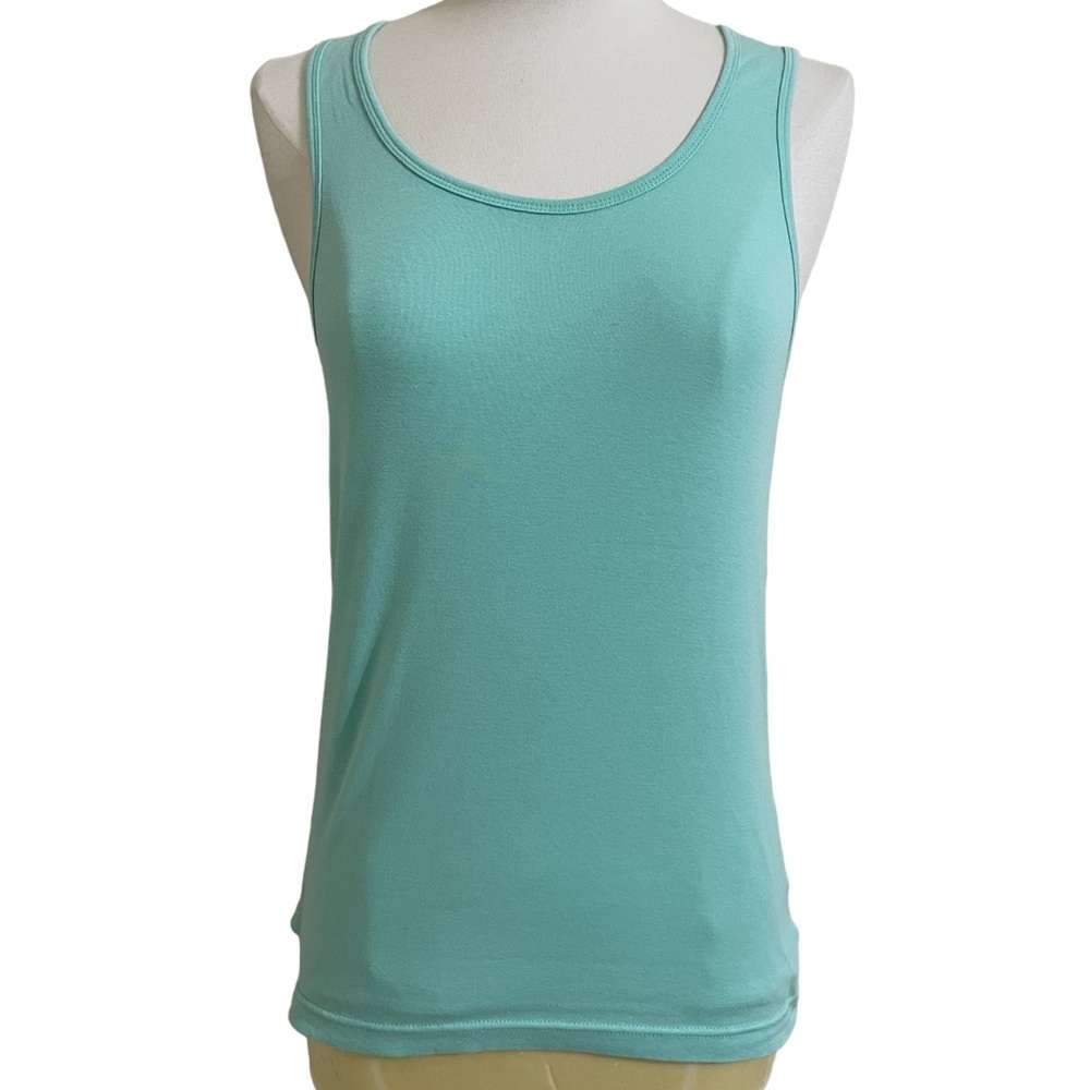 WEST MARINE Womens Light Teal Green Wide Strap Base Layer Crew Tank Top Medium